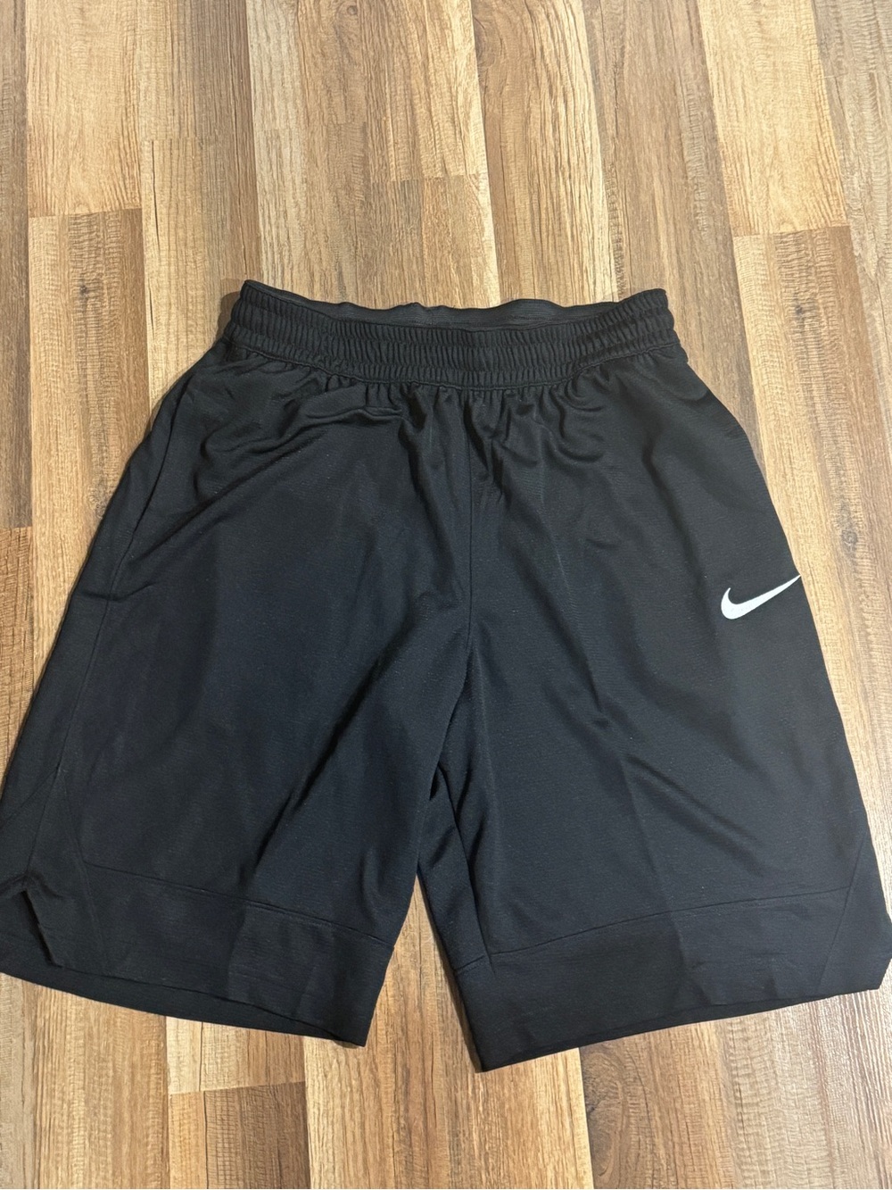 Nike Black Men’s Athletic Training Shorts with White Swoosh